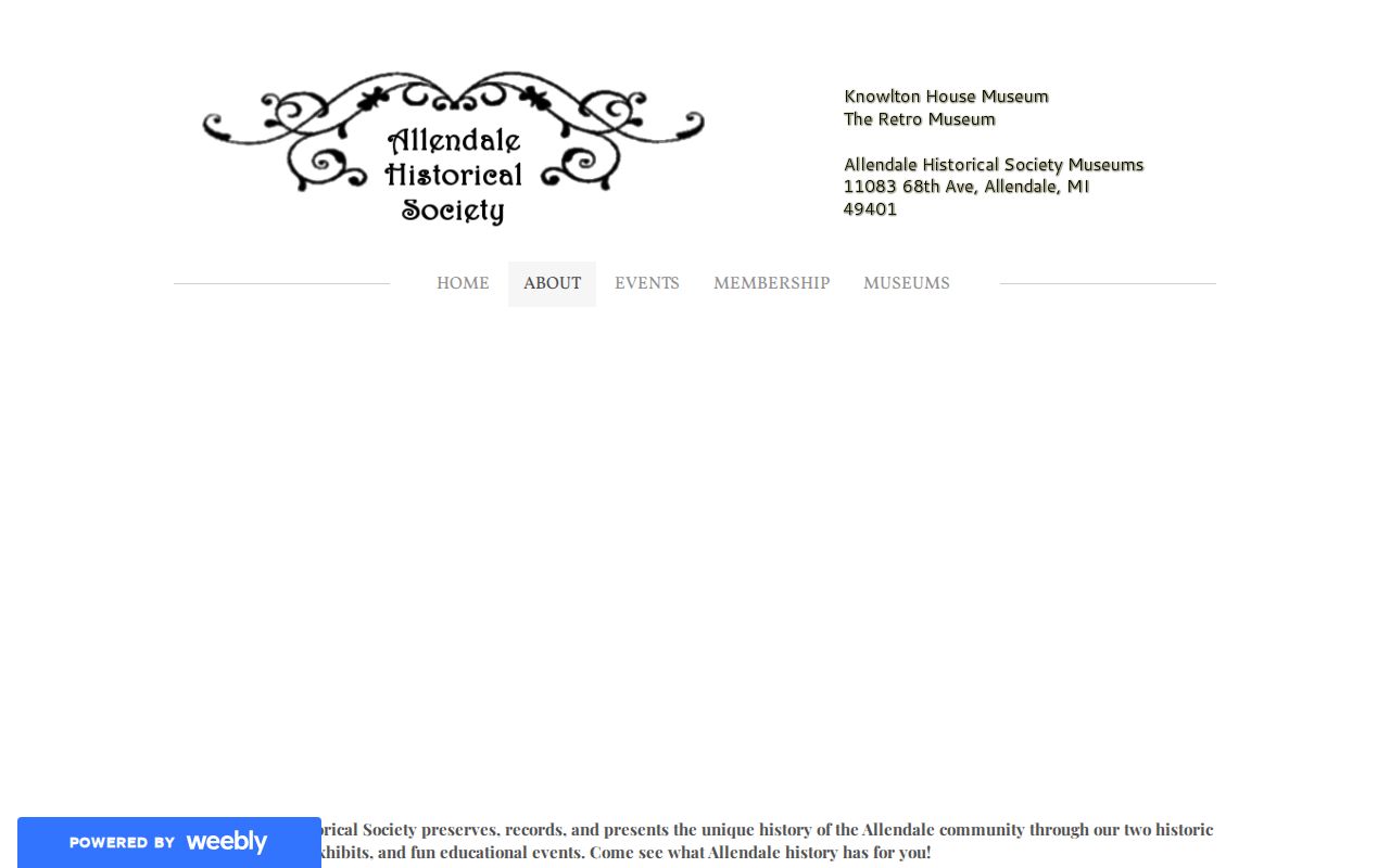 Allendale Township residents directory local historical society holdings page