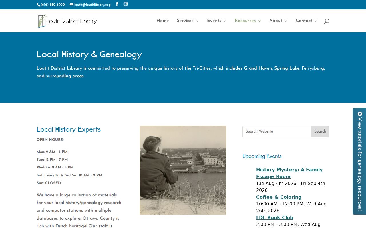 Allendale Township city directory research at Loutit District Library local history and genealogy